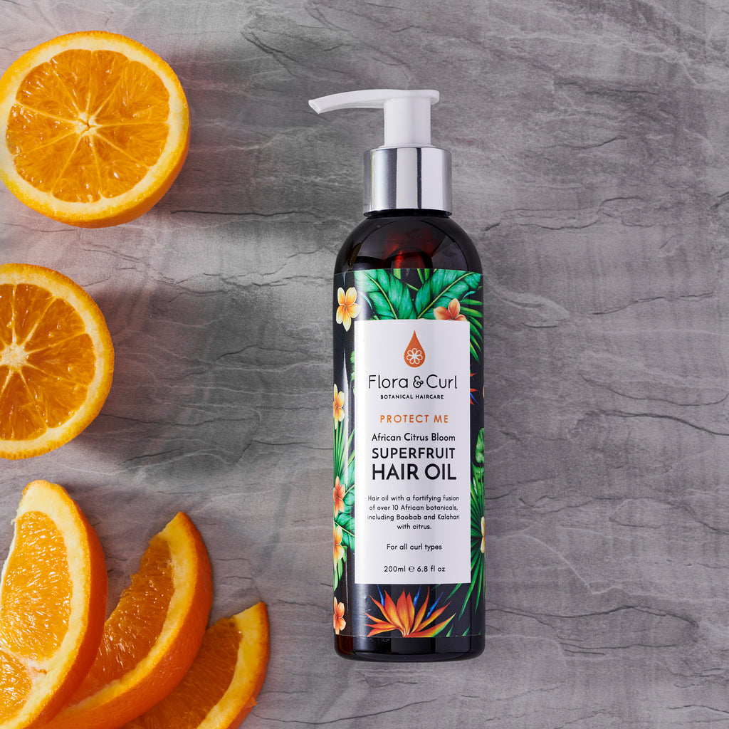FLORA & CURL AFRICAN CITRUS SUPERFRUIT HAIR OIL 200ml – thecurlystore