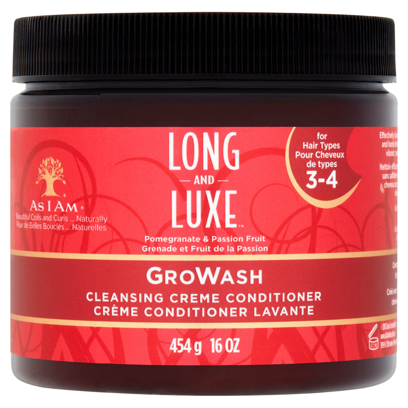 AS I AM LONG & LUXE GRO WASH CLEANSING CREAM CONDITIONER                                                                                                    454g/16oz
