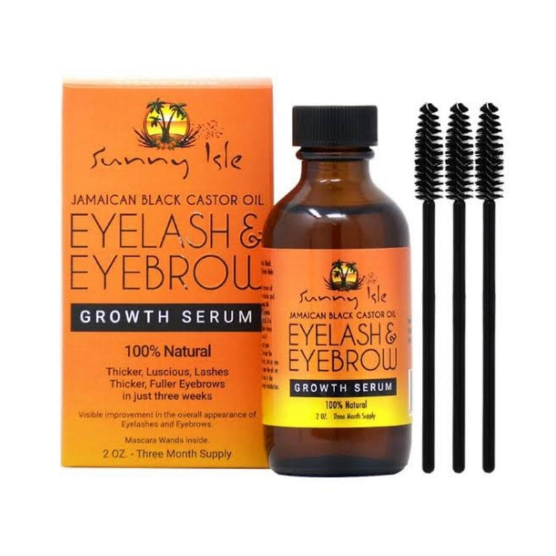 SUNNY ISLE JAMAICAN BLACK CASTOR OIL EYELASH & EYEBROW SERUM                                                 59ml/2oz